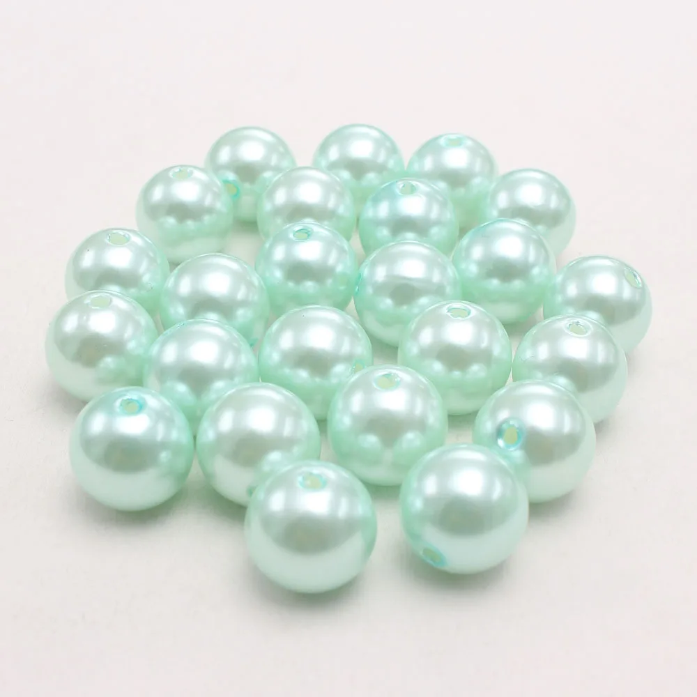 Hot Sale ABS 16-20mm  Plastic Pearl Bright Loosing Beads DIY Round Beads For Pen Jewelry Making