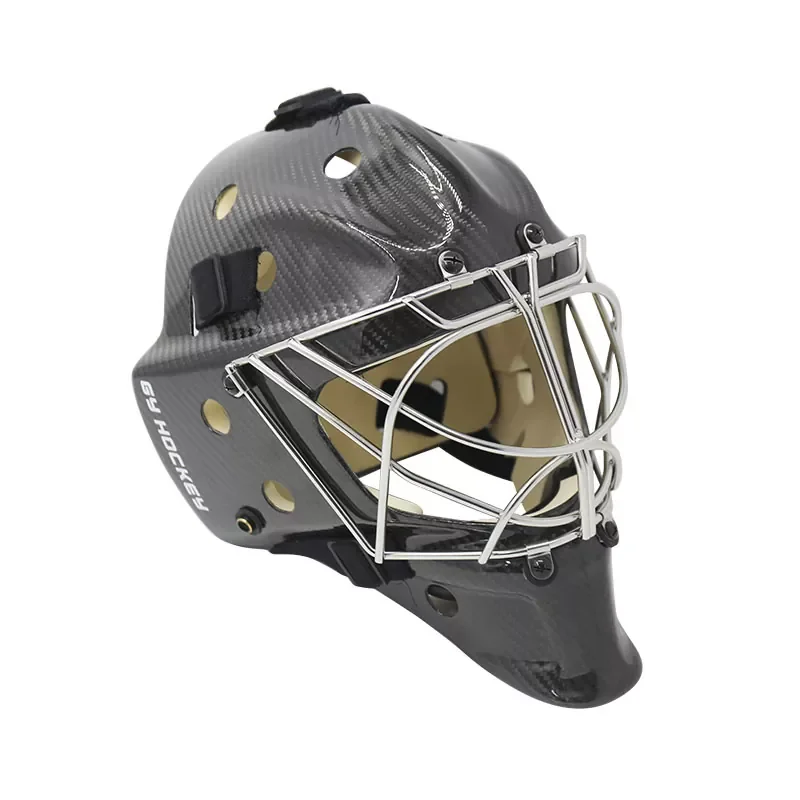 Wholesale Carbon Fiber Strong Protection Ice Hockey Goalie Helmet with Cage