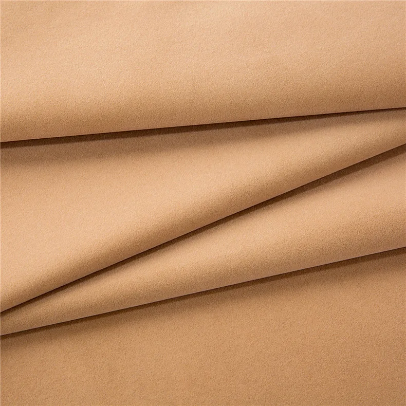 New Arrival Spunlace Single Side Light Camel Mid Pile Flocked Velvet Fabrics For Box With Velvet Insert