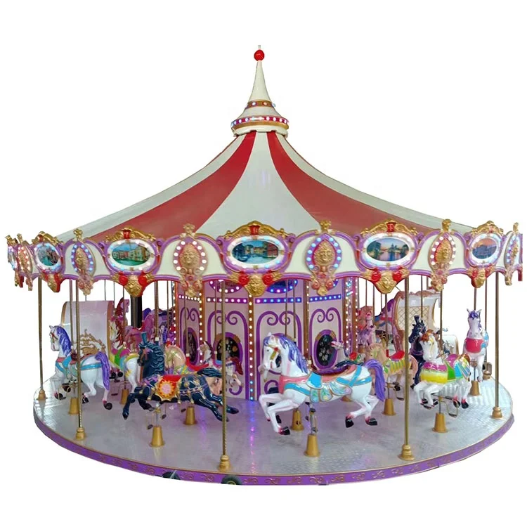 2024 Hot Sales 24 Seats Amusement Park Carousel Game Machine Merry Go Round Rides for Sale