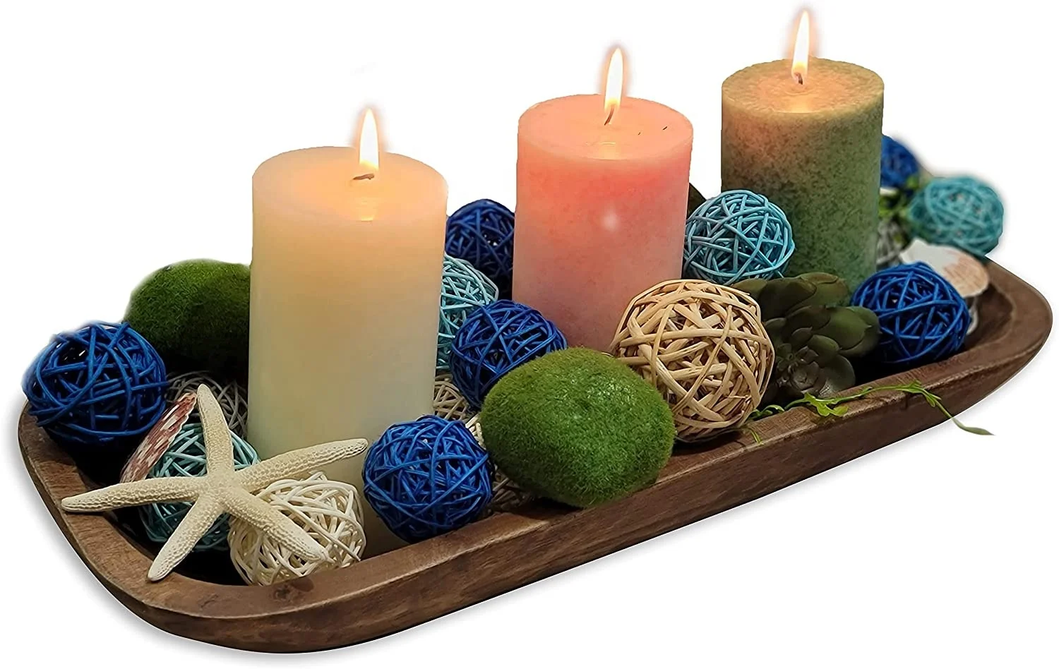 Wooden Dough Bowl Antique Walnut Reddish Brown Vintage High-Quality Oblong Hand Carved Bowl For Home Decor, Rustic Farmhouse