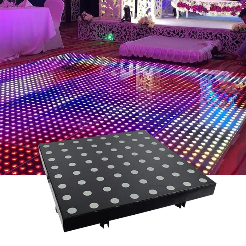 3d infinity mirror video led dance 8*8 pixel 64 LED digital intelligent bar dancing floor stage luminous tile light panels