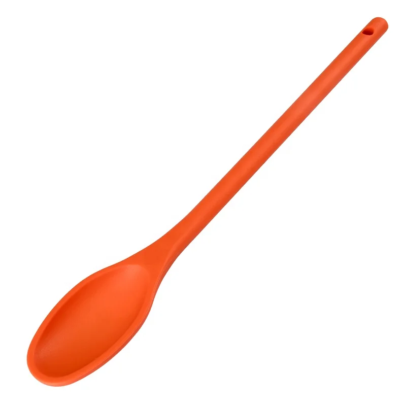 Wholesale Silicone Serving Spoon Nonstick Long Handle Tea Mixing Spoons Silicone Stirring Spoon for cooking