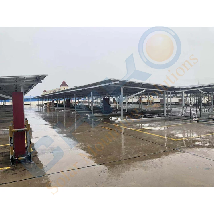 Customized Solutions Anodized Aluminum Car Parking Carport Solar Mounting Support Pv Rack with Wind Load 60 M/S