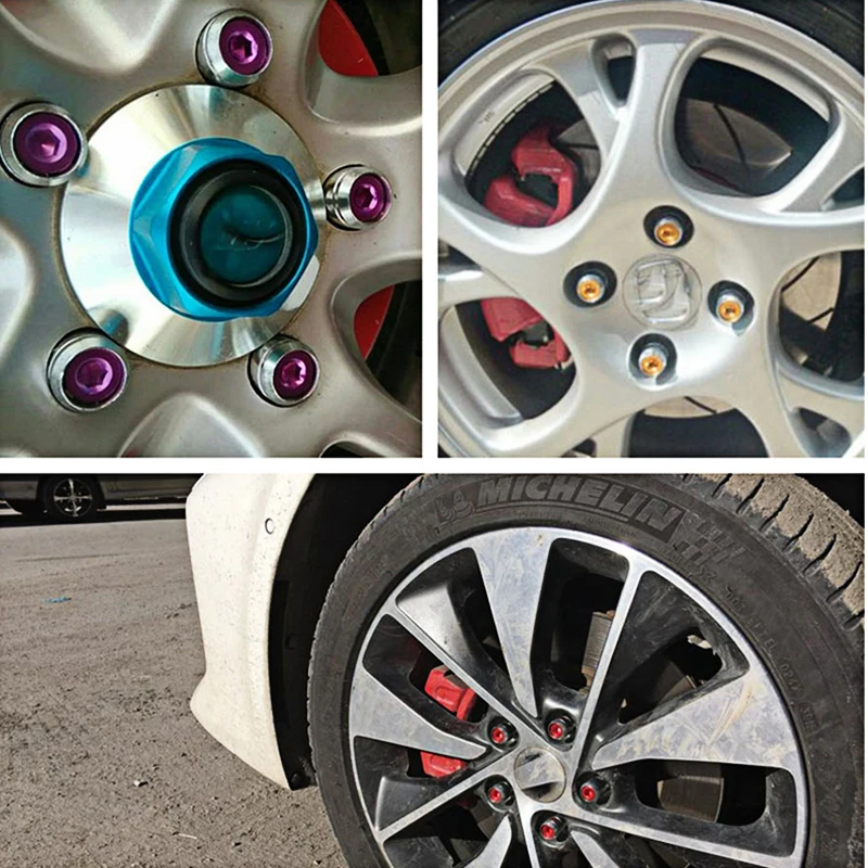 Racing Car Wheels Rims Lug Nuts With Anti-Theft Spiked Lug Nuts M12*1.5/M 12*1.25