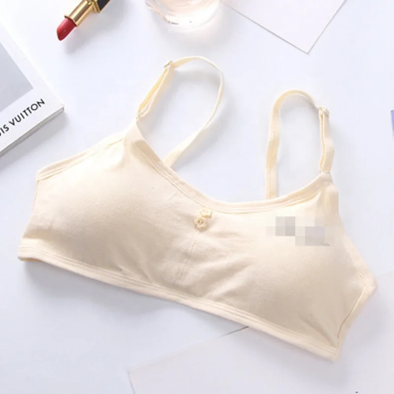 
Teen Girls Adjustable Soft Padded Cotton Kids Training Letter Bra for Young Girls for Yoga Sports Running Underwear 
