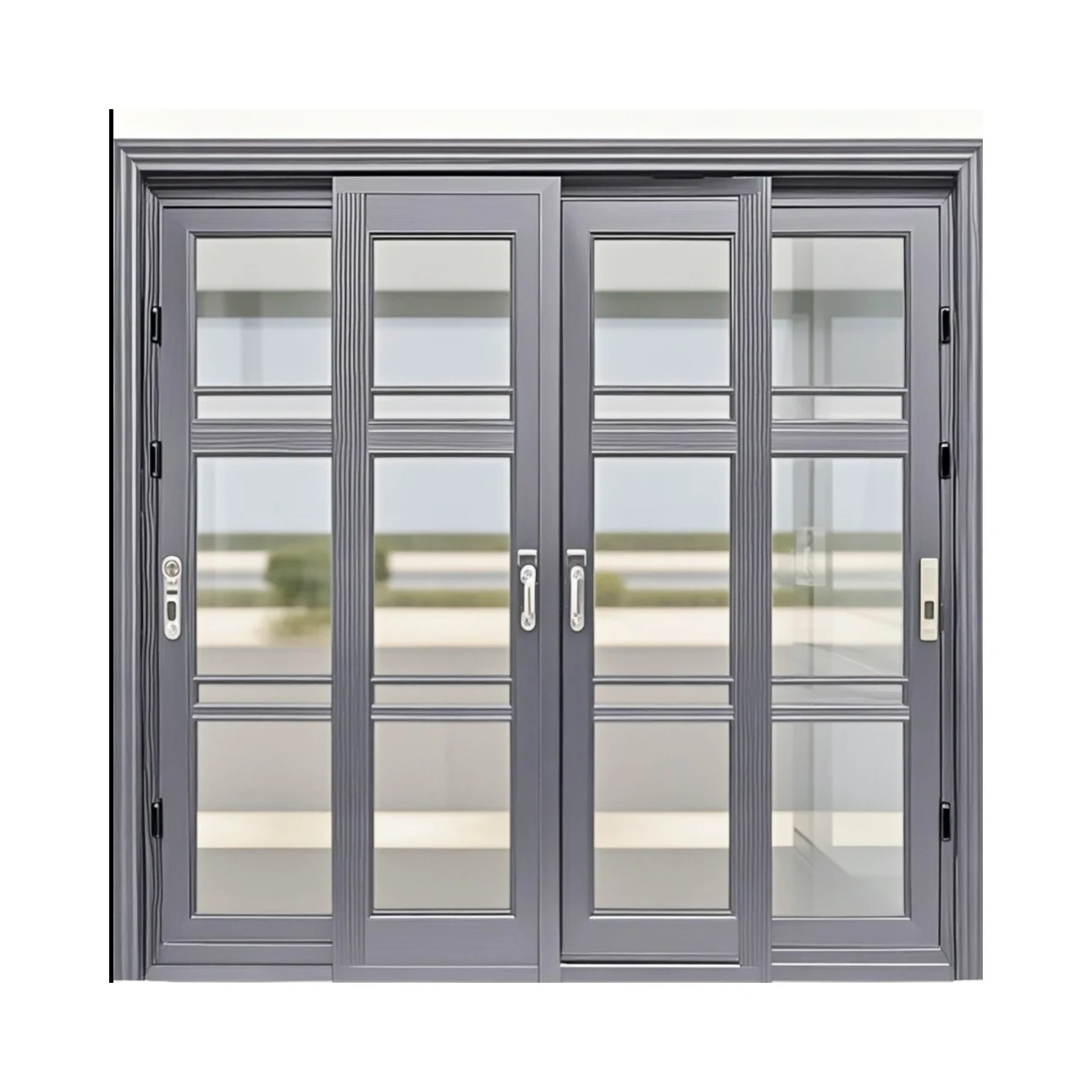 Weather-Resistant Double Layer Tempered Glass Sliding Window, Guangdong Direct for All Climates