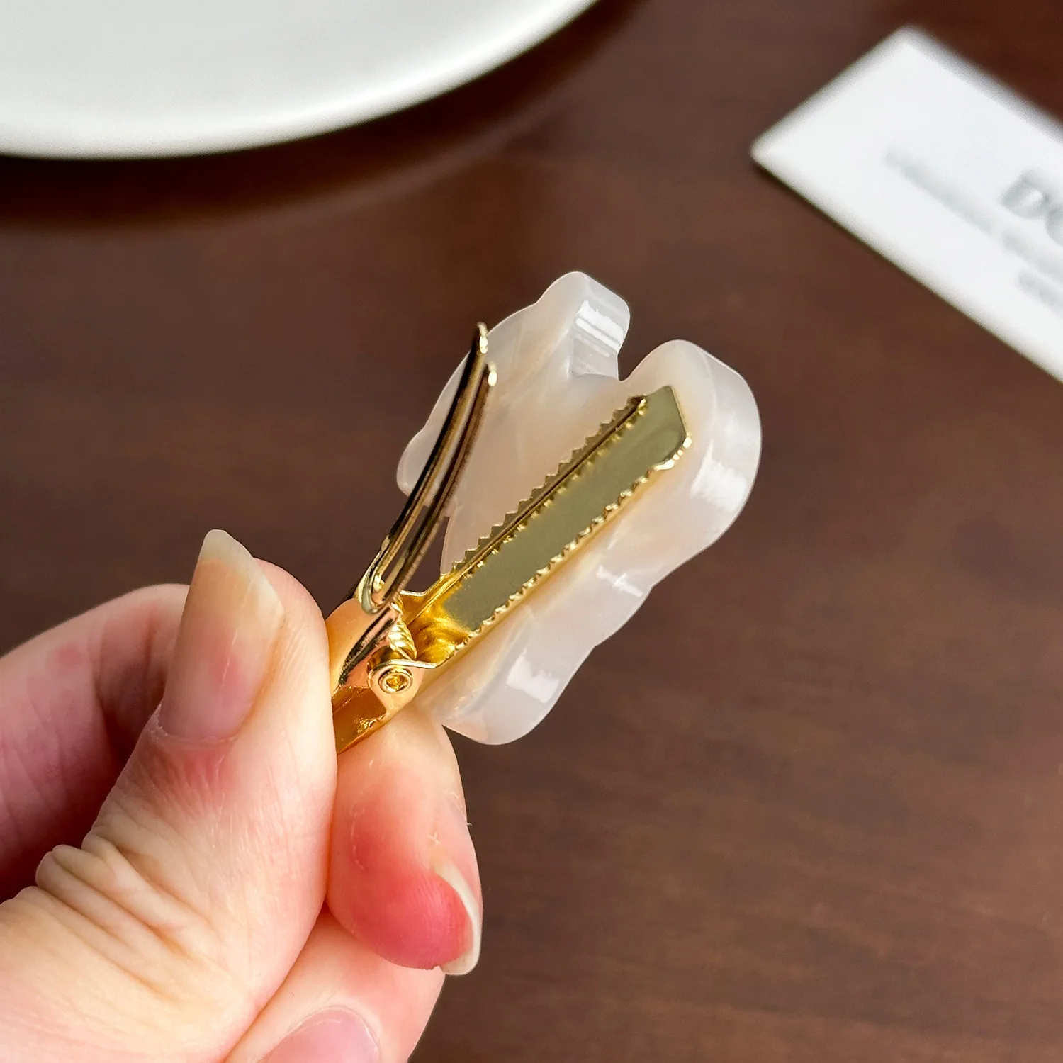 Korean Cute Cartoon Bear Hairpin Acetic Acid Rubber Band Horsetail Hair Band Ball Hair Rope Duck Bill Clip-Aesthetic Hair Ties