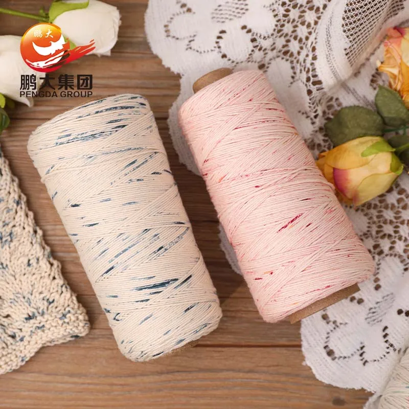 
Yarn crafts Dyed Thick Yarn Organic Combed Mercerized Milk Cotton for Crochet Hand Knitting Ring Fancy Color 