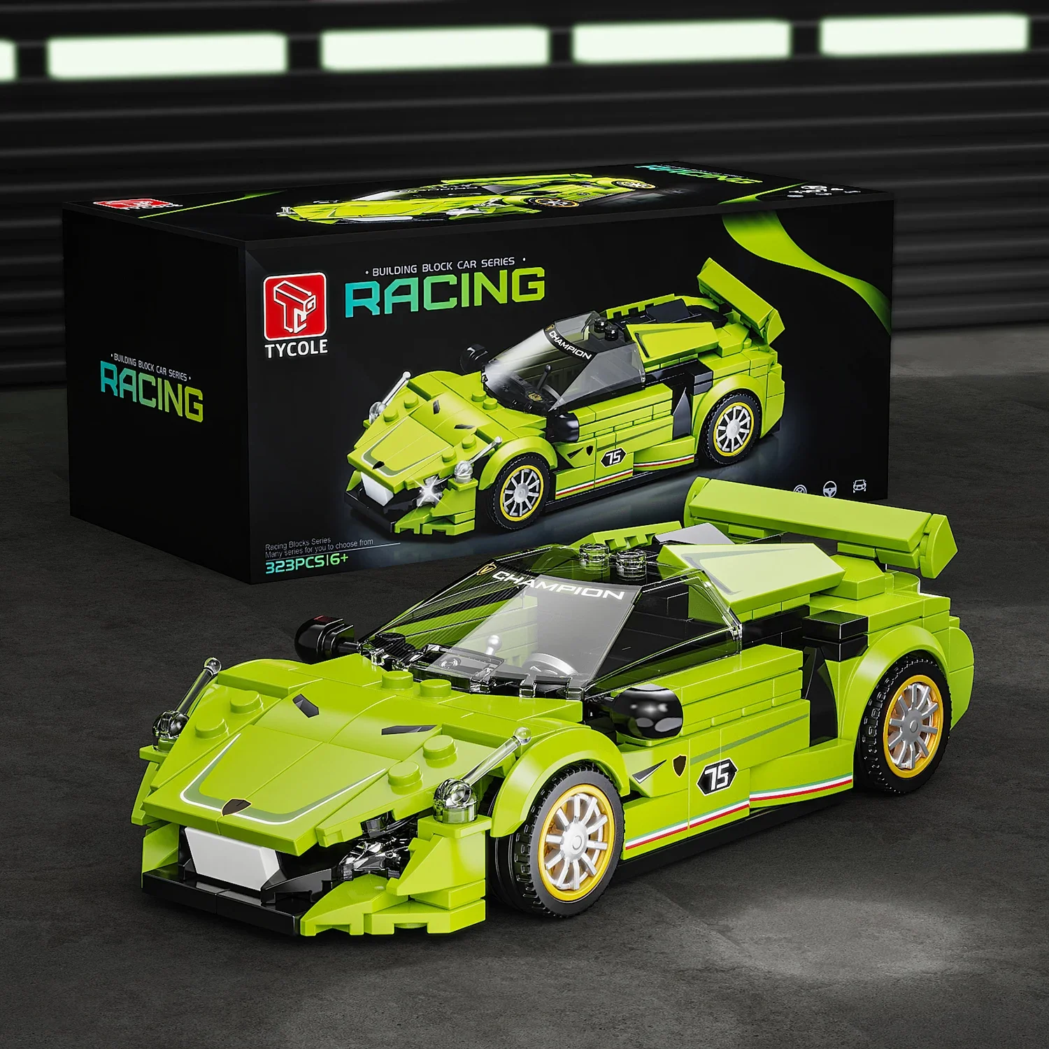 300pcs+ Technical Car City Speed Champion MOC Vehicle Building Blocks Small Scale Educational Toy Model  Carro Rennau Voiture