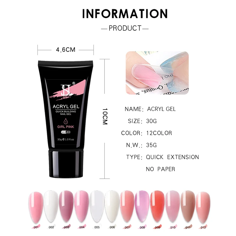 Wholesaler Professional Nail Art Set Private Label Poly Nail Extention Acrylic Nail Art Kit For Woman