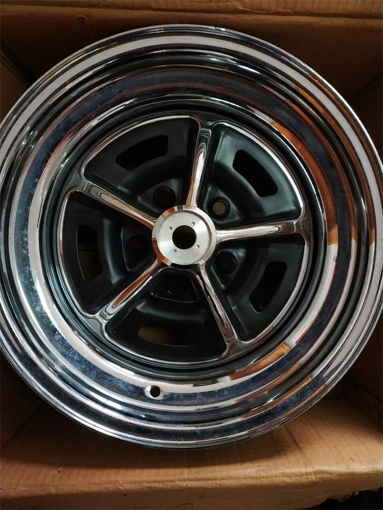 Chinese factory high quality 15 inch magnum 500 classic wheel car rim casting wheels for ford mustang classic steel wheel rim