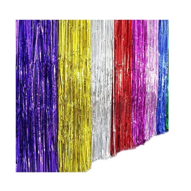 Gold Tinsel String Foil Fringe Curtain Shiny Shimmer Party Wedding Birthday Door Decoration Custom Metallic Foil Curtain