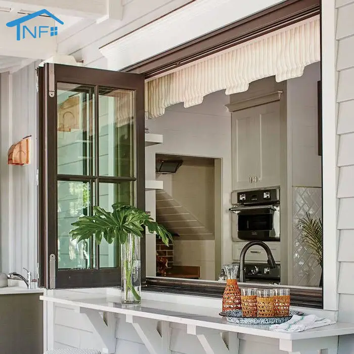 House Windows Nfrc Modern Aluminum Frame Solid Clad Wood Folding Wooden Window Design