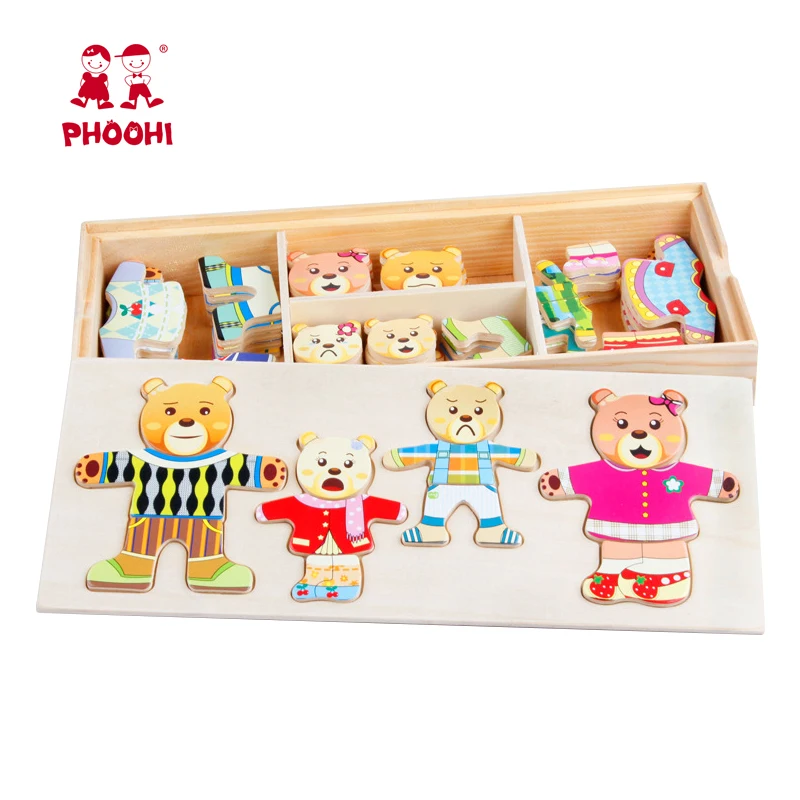 Educational Puzzle With Peg Toys for Kids Wooden Animal Jigsaw Puzzle toy for baby kids
