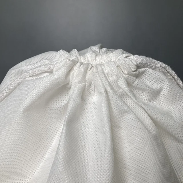 Non Woven White Large Laundry Bag Logo for Washing Machine Large 30 X 40 Cm Hotel Laundry Bags for Robe