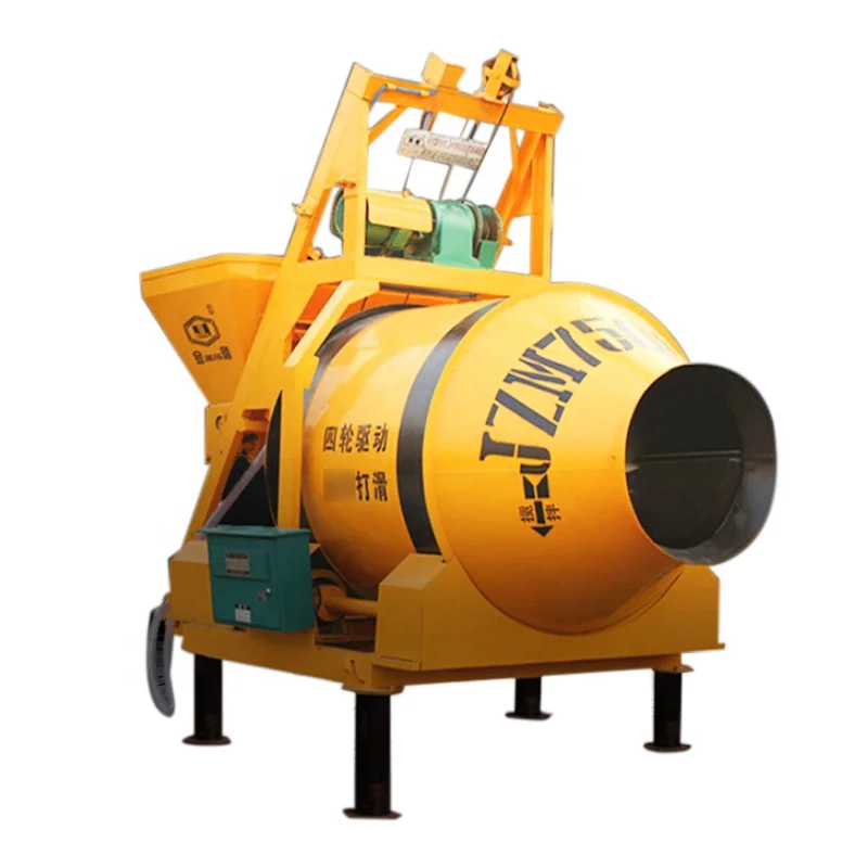 JZM750 drum concrete mixing machine electric mini concrete mixer with high pressure pump