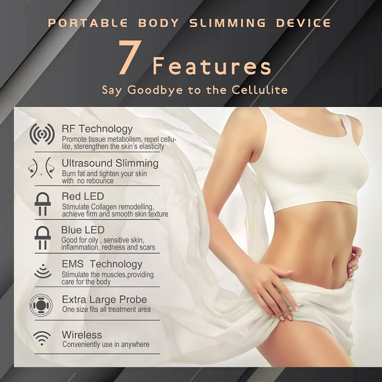 body care 3 Levels 4 modes fat burning Belly Waist Butt Arms Legs  lose weight RF EMS PDT painless Body  Massager at home