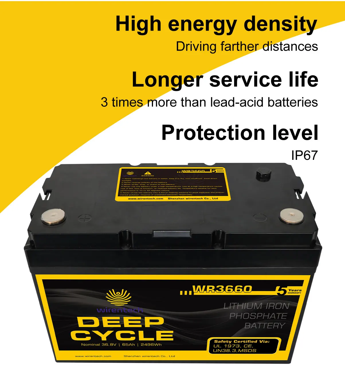 36v 60ah 150ah 200ah BMS lithium battery pack lifepo4 6000 cycle active starter trolling motor back up System Marine Yacht