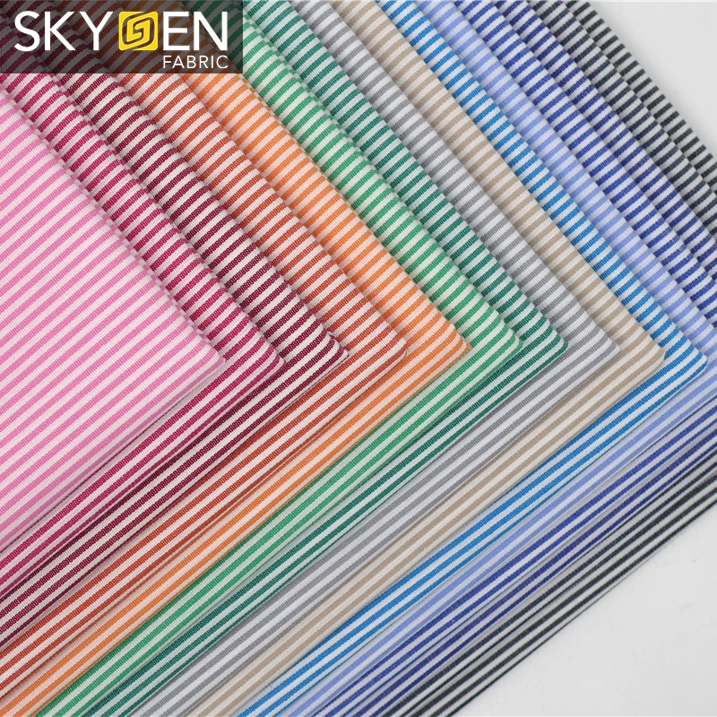 skygen shirt cloth garments fabrics yarn dye stripes fabric striped fabric 100% cotton clothing material
