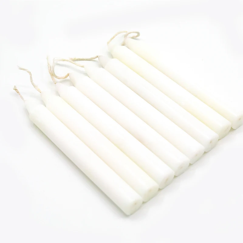 100% Pure Paraffin Wax Candeles/ White Bright Candles/ Velas/ Bougies