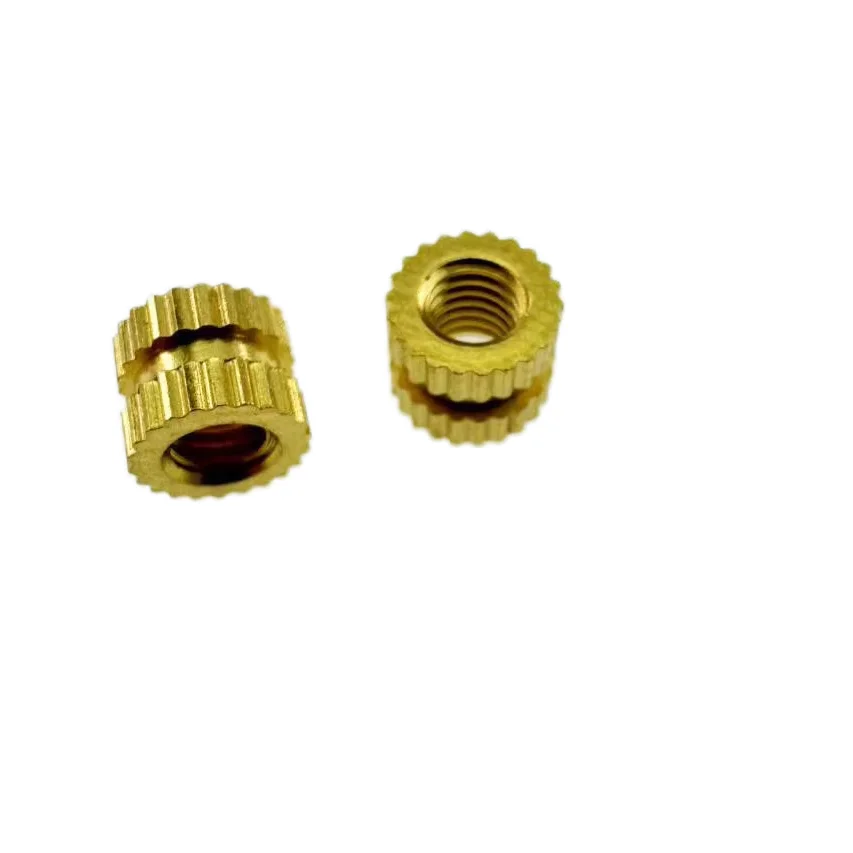M3 Brass Straight Nut with Knurled Inserts for Plastic and Brass Connectors Connector Accessories