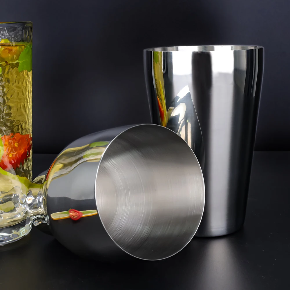 Factory Direct 700ml Silver Metal Bar Tools Bartender Kit Stainless Steel Cocktail Shaker Set