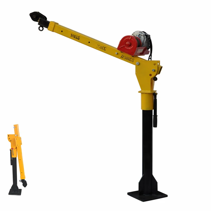 Manufacturer price household 300kg 500kg 800kg mounted car truck small lift crane for sale