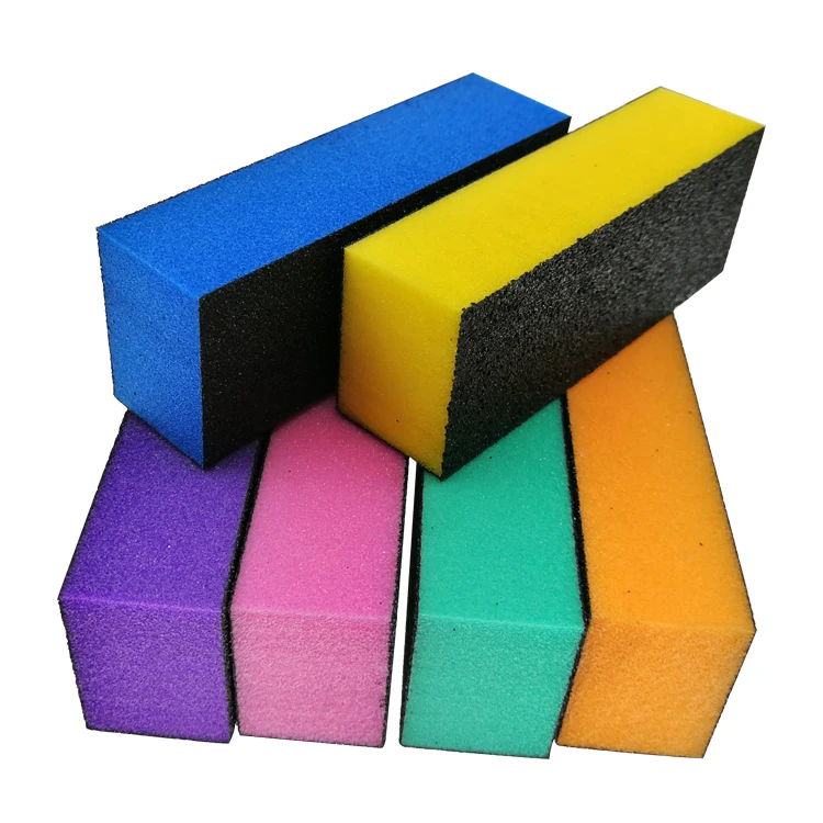 Принадлежности для ногтевого дизайна с 3 Сторонами, профессиональная эластичная губка, нефирменная Подушка-буфер для ногтей, 60/100, буферный блок для ногтей