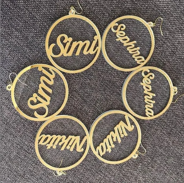 New Arrival Handmade 18k Earrings Gold Hip Hop Wedding Luxury Stainless Steel Personalized Custom Drop Hoop Name Earrings