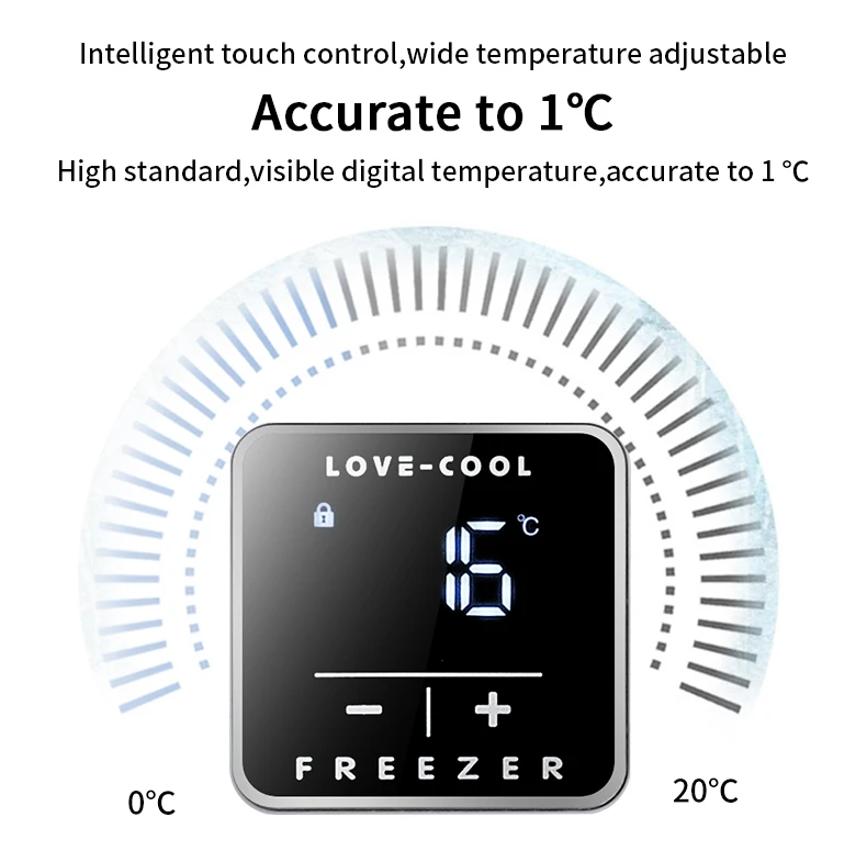 Mini Fridge Portable Compact Refrigerator Electric Cooler and Warmer 46L 6 Can for Car Boat Self-driving Camping Outdoor
