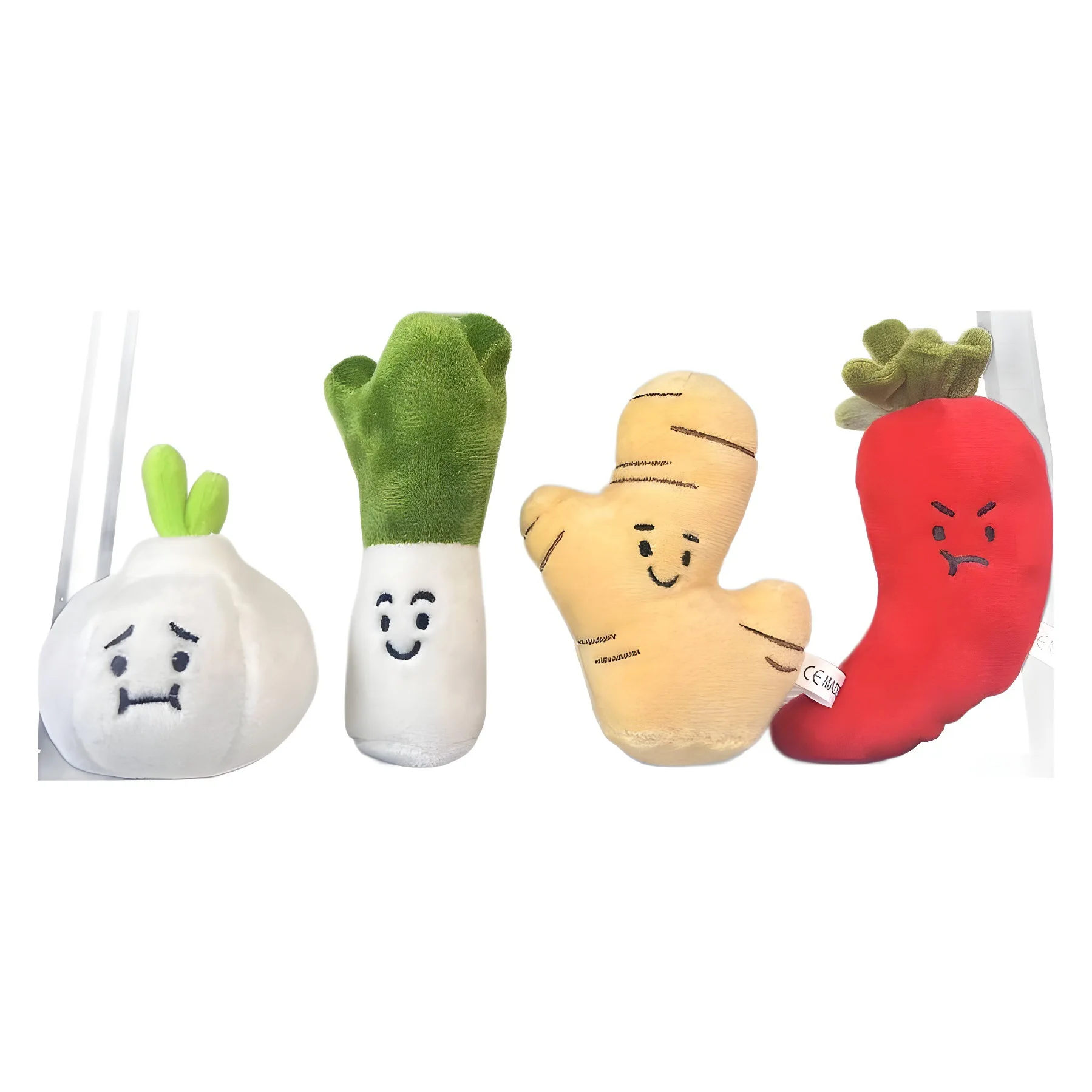 Creative vegetable pendant onion ginger garlic pepper plush toy key chain doll claw machine doll 4 inch doll pendant