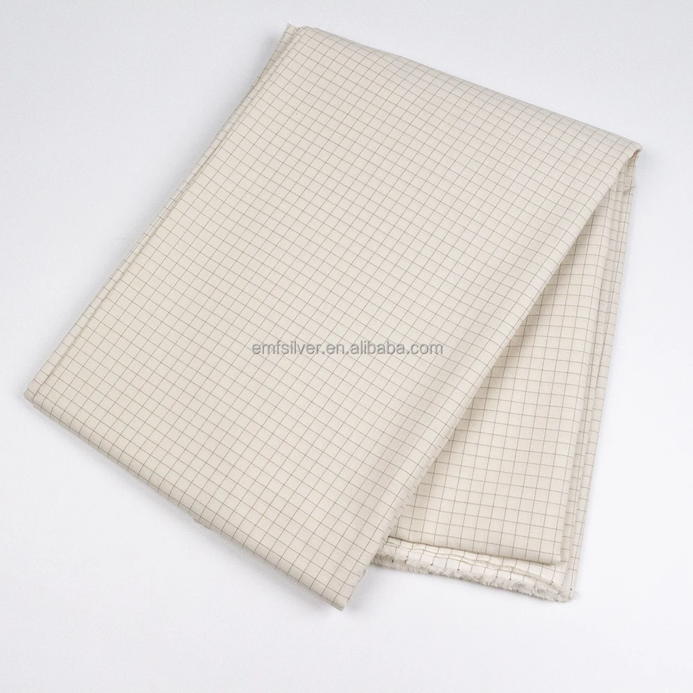BLOCK EMF Grounding Sheets 10% Silver Fiber Organic Cotton Conductive Fabric