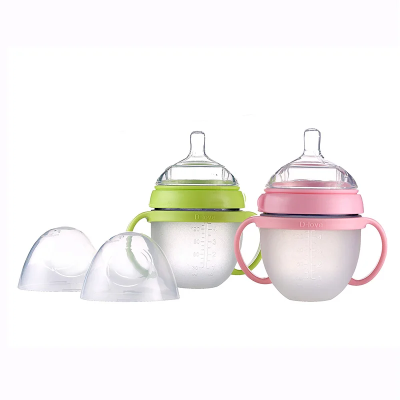2022 baby supplies Wholesale food grade silicone baby feeding milk bottle for bebe feeding