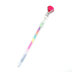 Wholesale creative stationery fancy big diamond plastic multicolor gel pen for school kids