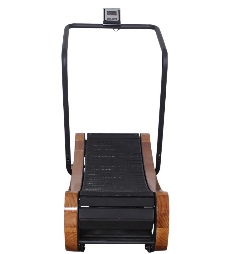 Wooden Home Use Fitness Equipment Cardio Training Bodybuilding Mechanical Curved Treadmill