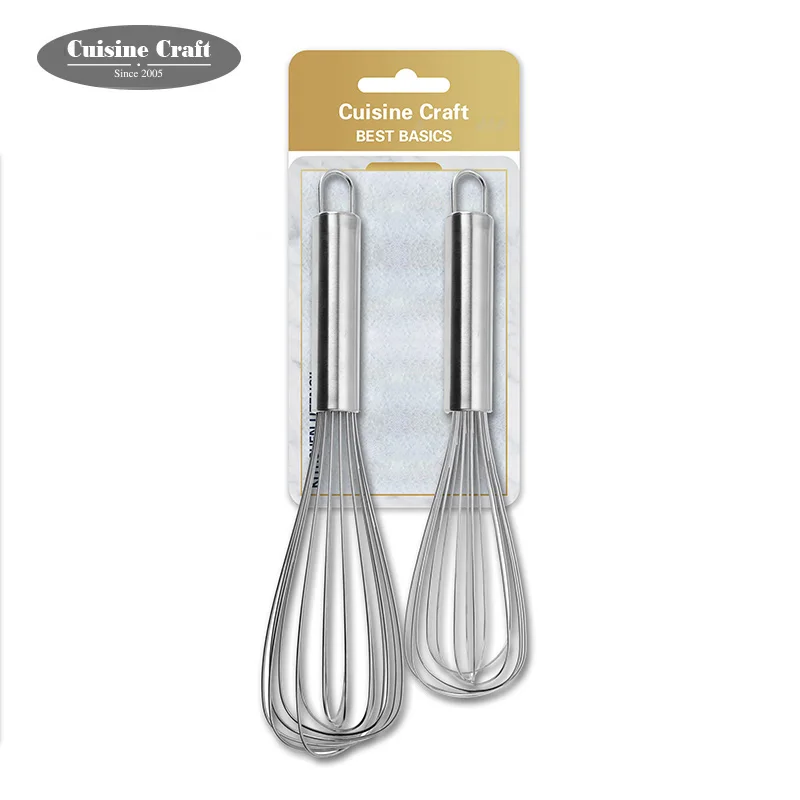 Popular best selling kitchen gadgets set of 2 pieces non stick manual silicone egg whisk egg beater