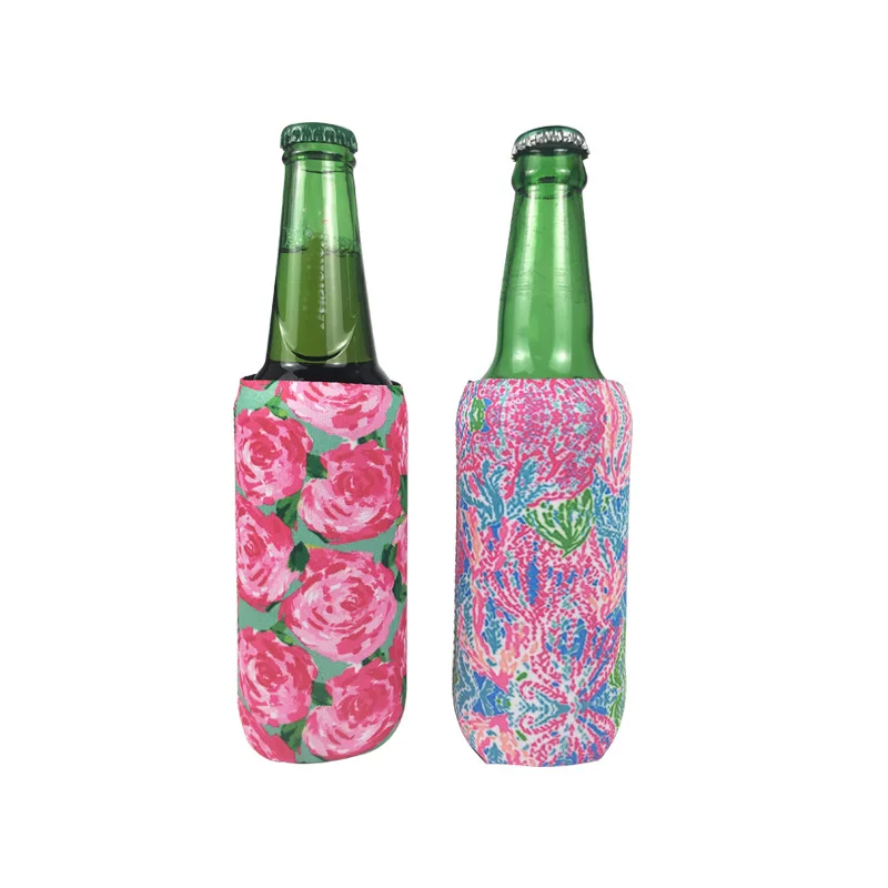 Promotional Sublimation  Advertising Custom Logo Printed Neoprene Beer Can Coozies Insulation Can Coolers