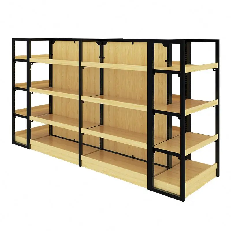 wire mesh Back Panel Retail Store Rack Gondola Shelving Supermarket Shelf Etagere-commercial Grocery Store Shelving