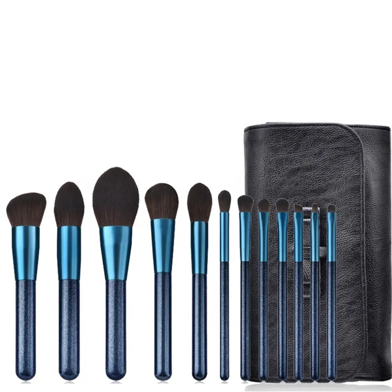 hot sale 12pcs set micro whiskers small grape blue rose makeup brushes