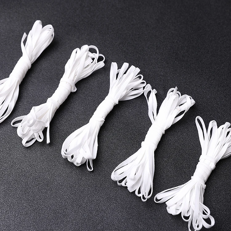 
Eco-Friendly masks A06 ribbon mask ear rope elastic cord mask band cord adjustable for neoprene 