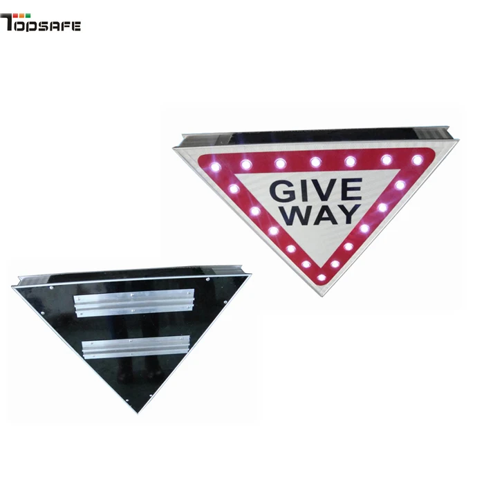 Solar Uneven Road Flashing Light Traffic Warning Sign