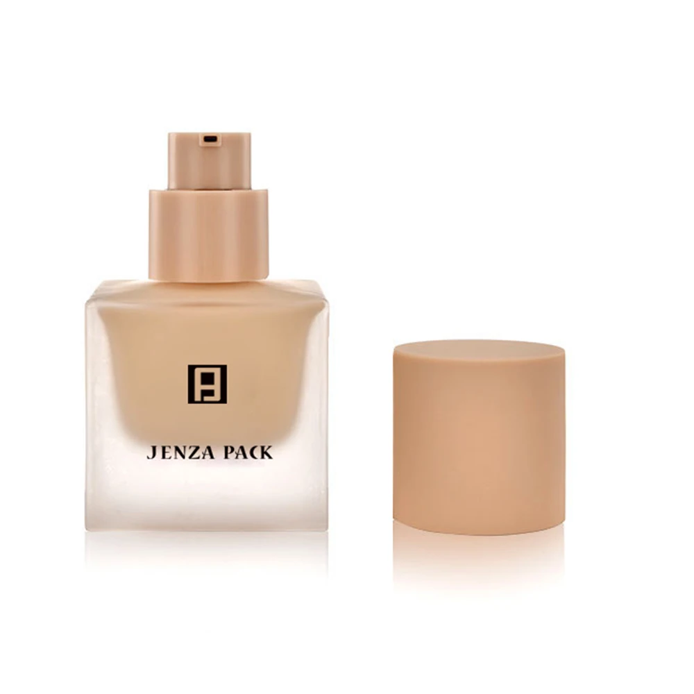 Square Foundation Bottle 30 ML Glass Lotion Bottle Concealer milk Serum Bottle Cosmetic packaging