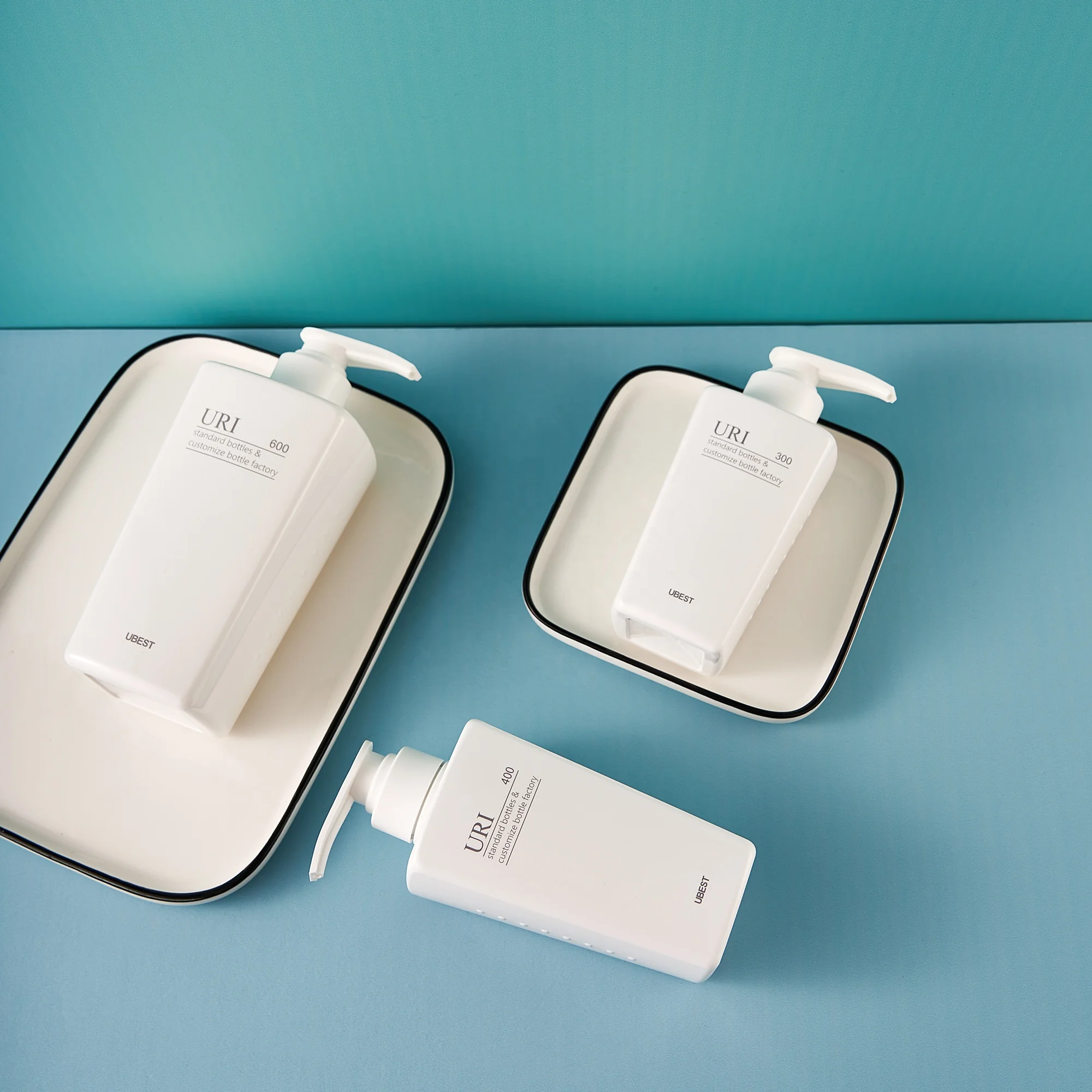 Inverted Conical Square Plastic Bottle  500ml Shampoo Body Wash Shower Gel  Lotion Pump Bottle