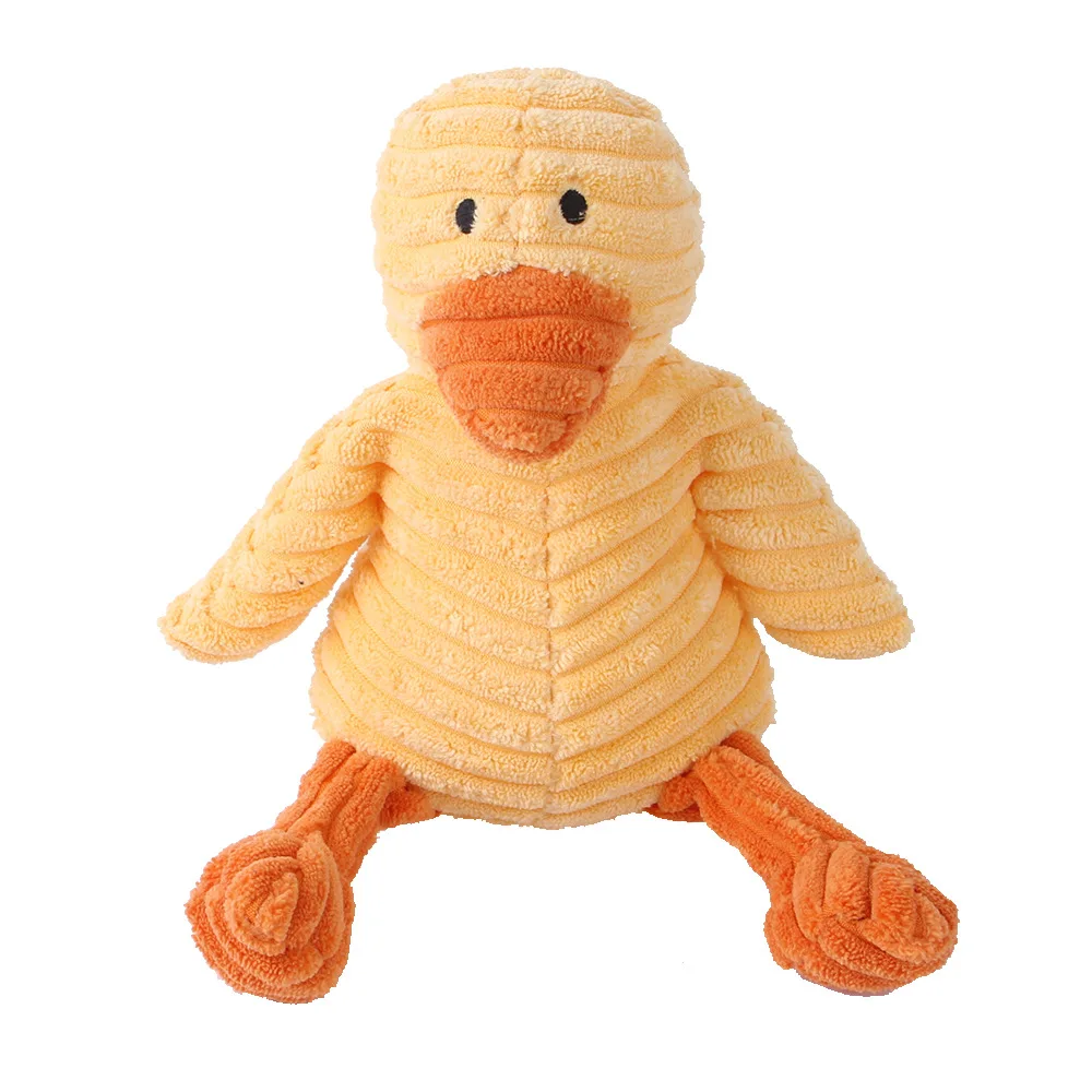 Animal Design Plush Squeaking Dog Grinding Teeth Sounding Plush Pet  Dog Chew Toy for Small Medium Dogs