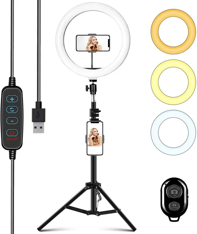 Лидер продаж, штатив для фотосъемки, Настольный светильник для фотосъемки, 8 дюймов, 210 см, кольцевой светодиодный светильник для селфи