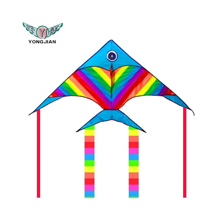Professional Manufacture easy flying colorful fish delta animal kite