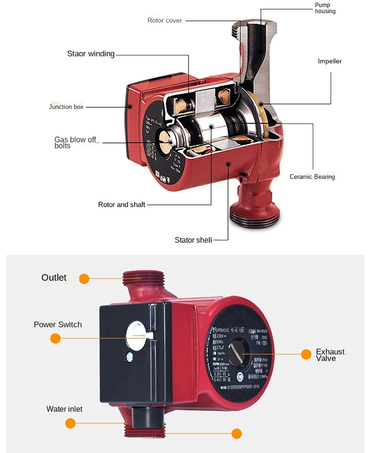 circulation pump for chilled water system hotel central water heating system