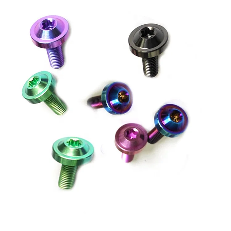 Various Colors High Quality Titanium Screws Titanium Disc Brake Rotor Bolts For Motorcycles