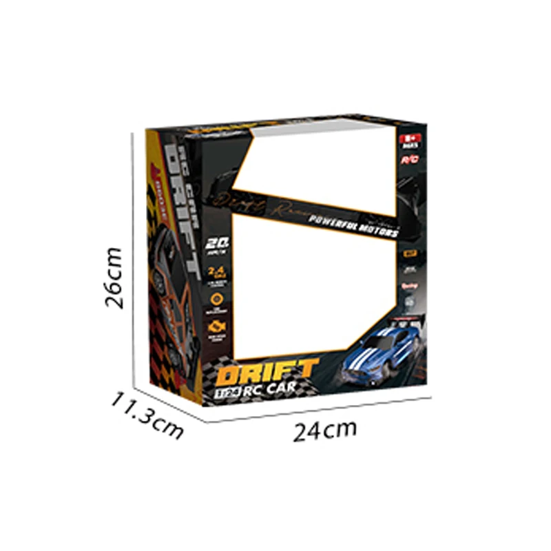 Custom Wholesale Electric 1/24 1:24 Scale Gtr Half With Led Light  Remote Control Drift Rc Car